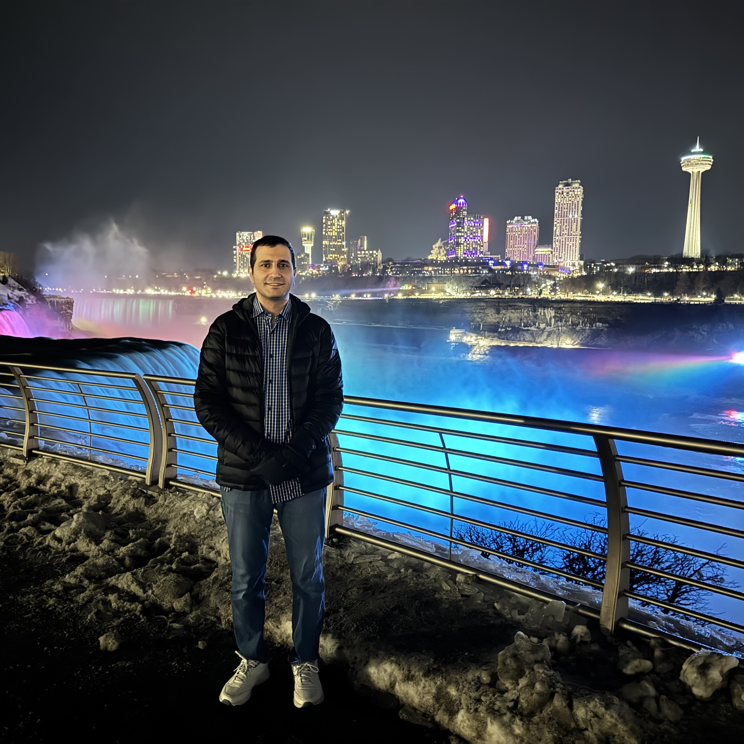 Mohammad next to Niagara Falls